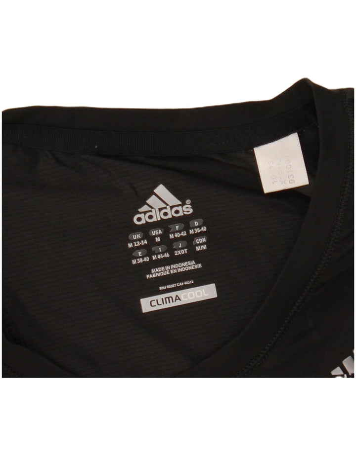ADIDAS Dame Climacool T-Shirt Top UK 12/14 Medium Sort