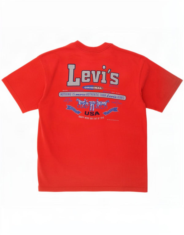 Levi's Herre grafisk T-shirt Top Stor rød bomuld