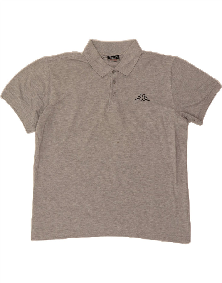 KAPPA Mens Polo Shirt 2XL Grey Cotton Vintage Kappa and Second-Hand Kappa from Messina Hembry 