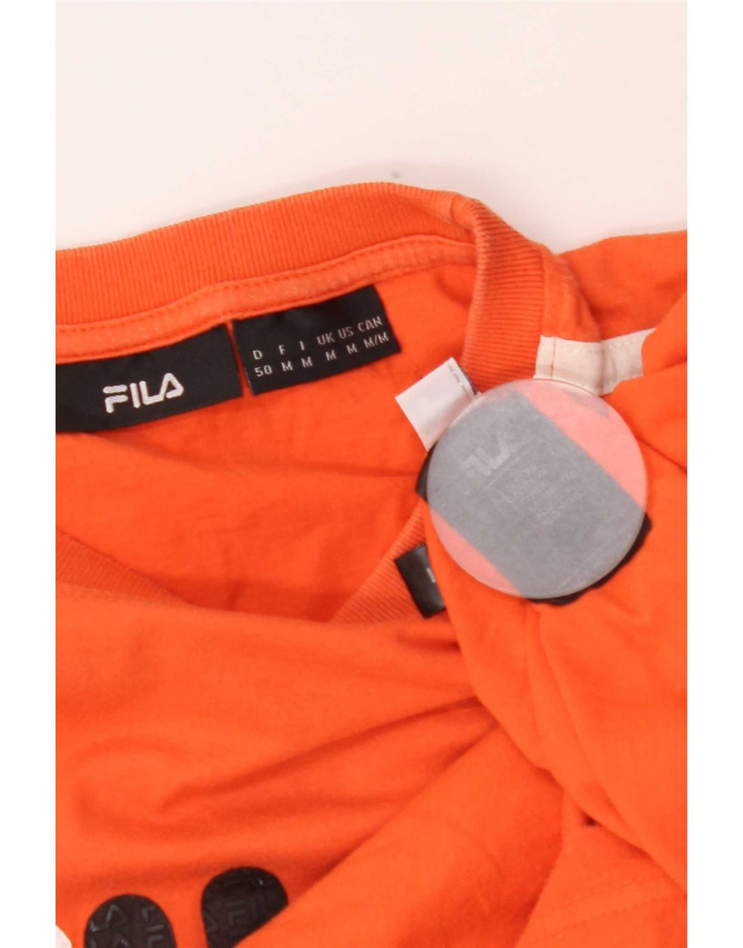 Fila Herre grafisk T-shirt top medium orange stribet bomuld