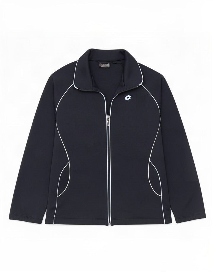 Lotto Womens Oversized træningsdragt Top Jacket UK 10 Small Black