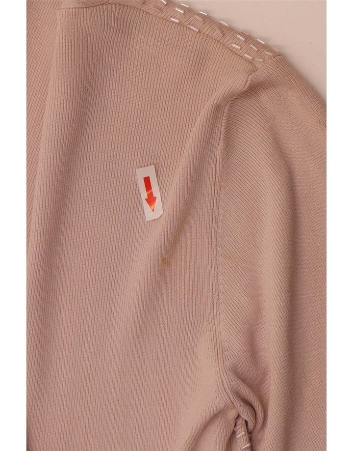 Zara Dame Bluse Top UK 14 Large Pink Rayon