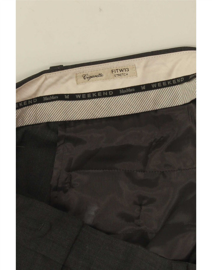Max Mara Dame Weekend Slim Fit Casual Bukser W26 L26 Grå