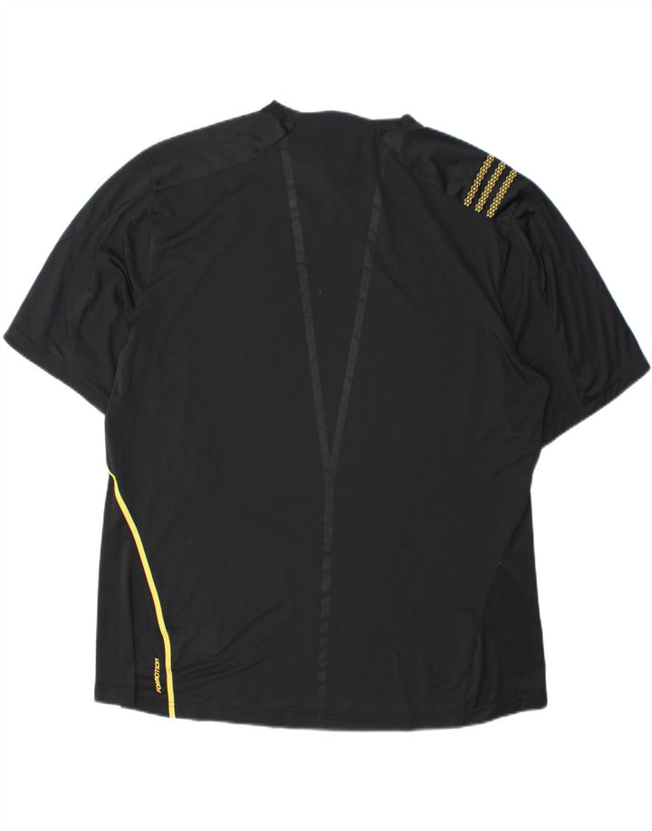 ADIDAS Herre T-Shirt Top XL Sort Polyester