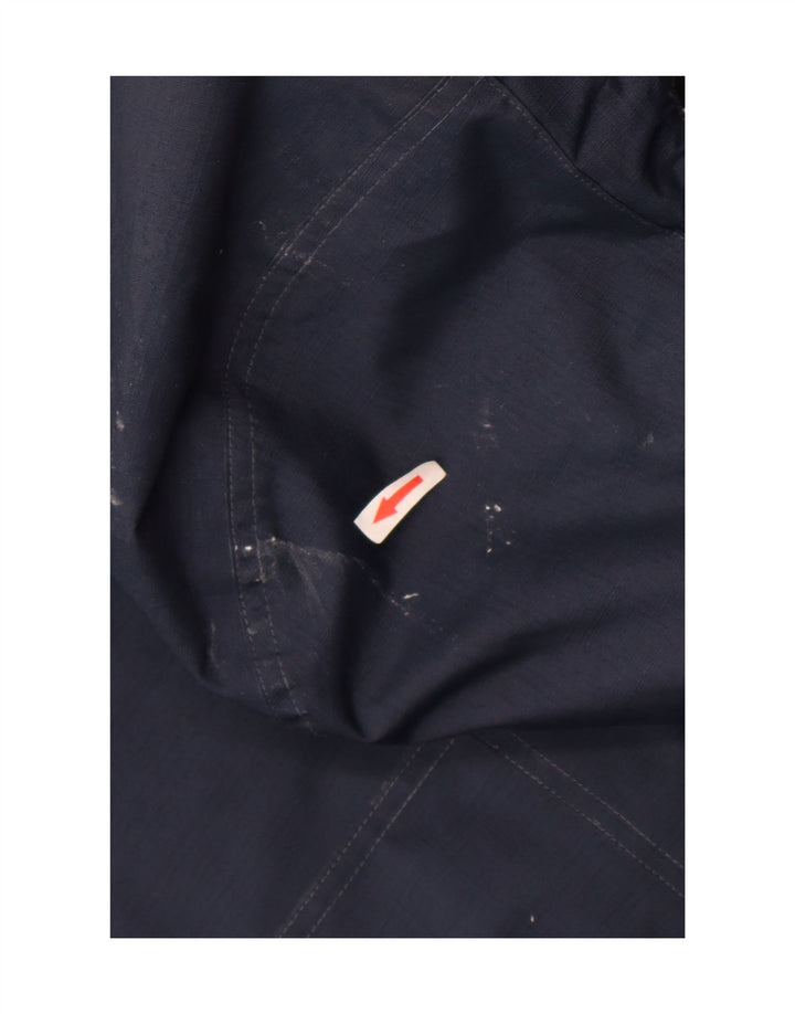 Jack Wolfskin Herre Hooded Windbreaker Coat UK 48 2XL Navy Blue Polyester