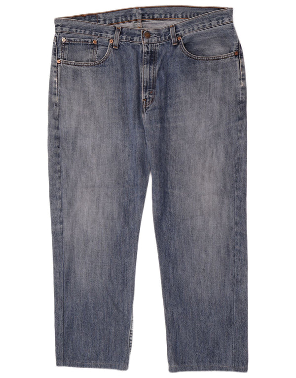 Levi's herre cropped straight jeans W38 L26 blå bomuld