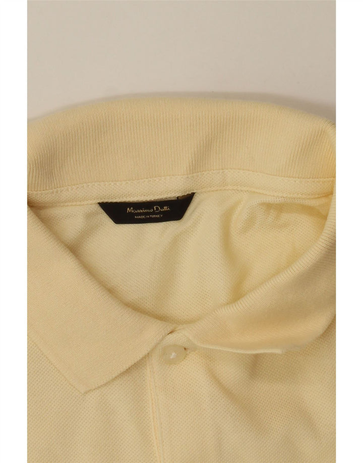 MASSIMO DUTTI Mens Polo Shirt Large Yellow Cotton Vintage Massimo Dutti and Second-Hand Massimo Dutti from Messina Hembry 