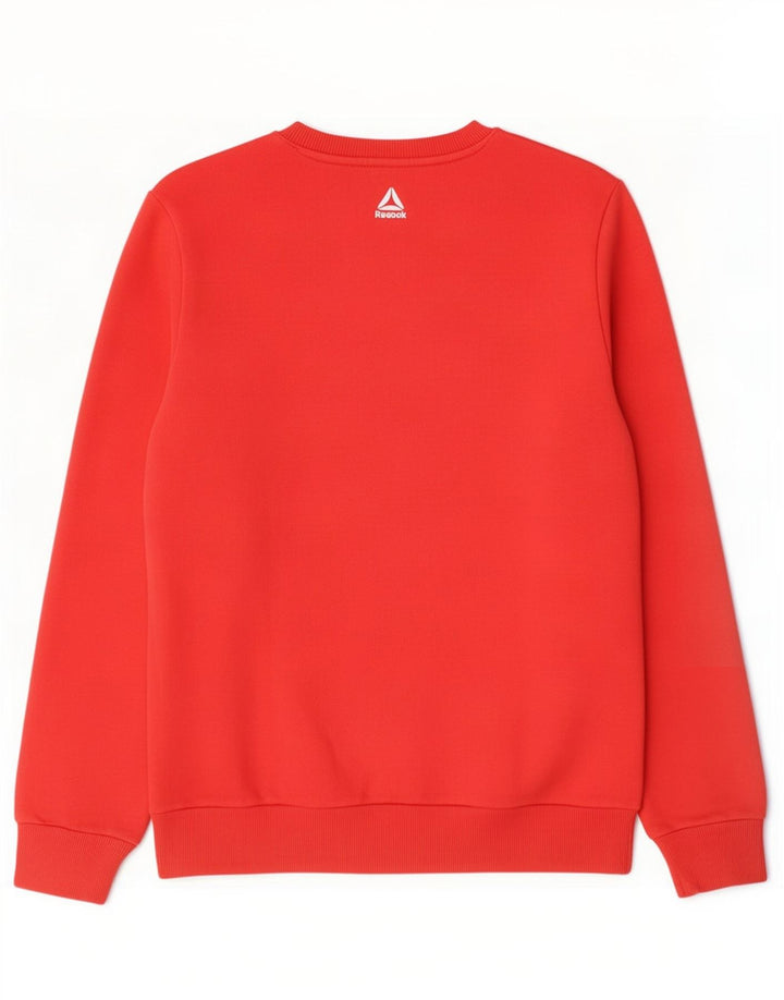 Reebok Herre grafisk sweatshirt Jumper Medium Rød Colourblock