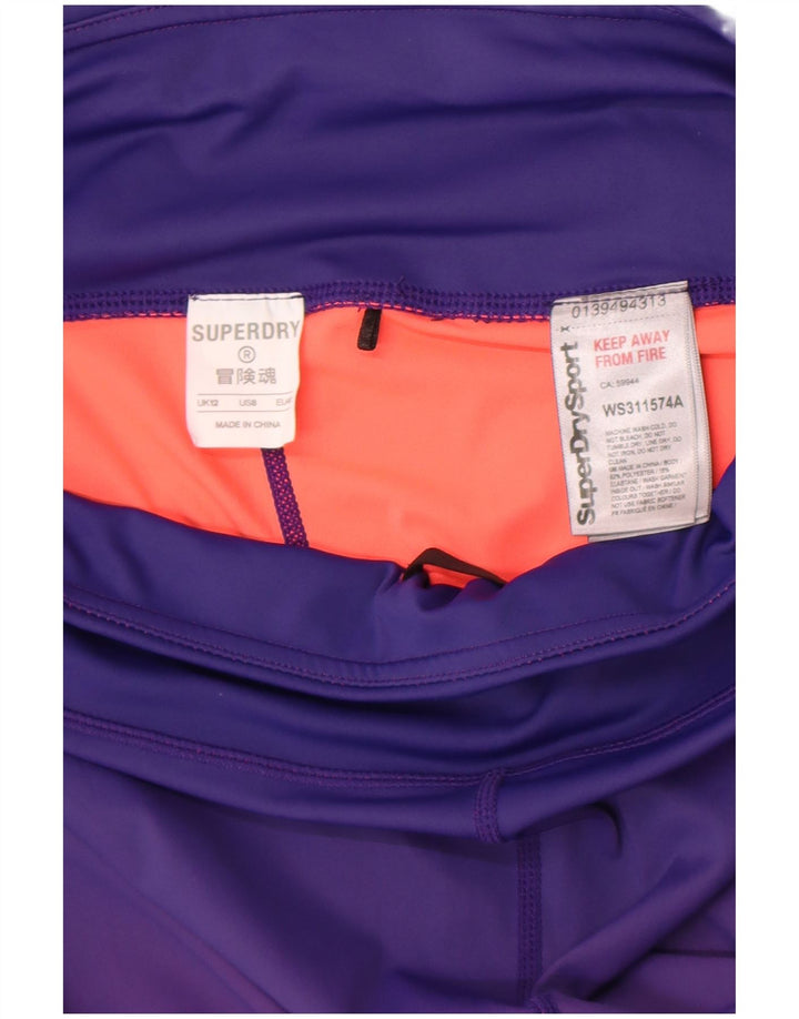 Superdry Grafiske Leggings til kvinder UK 12 Medium Lilla Colourblock Polyester