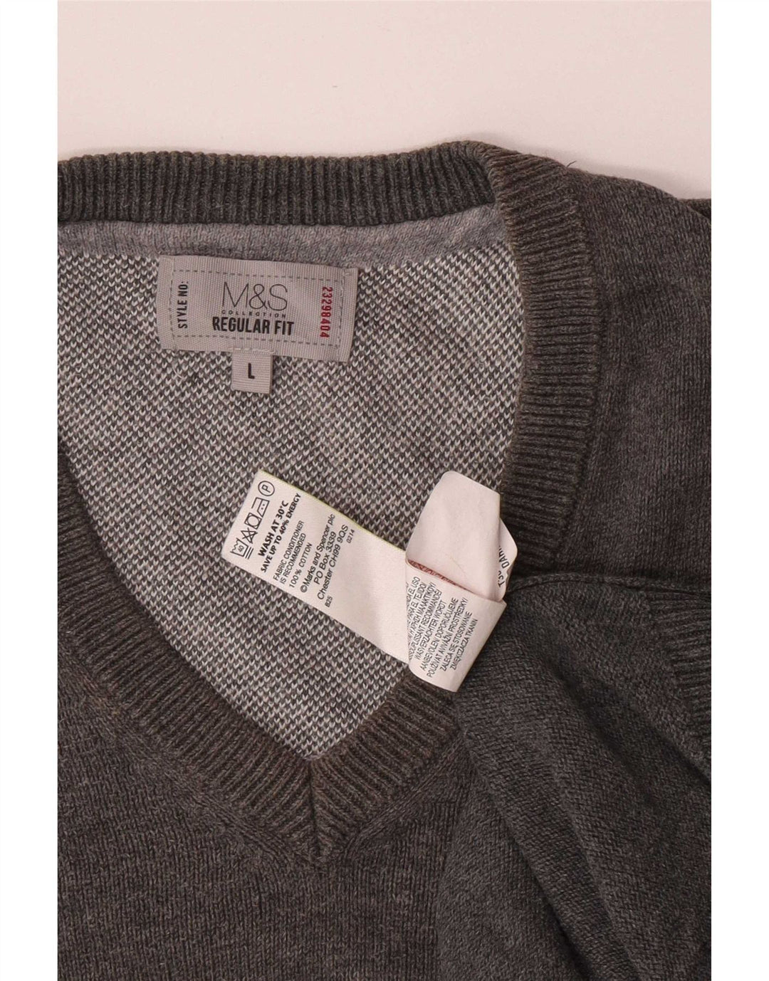 Marks & Spencer Herre Regular Fit Vest Tank Top Stor Grå Bomuld