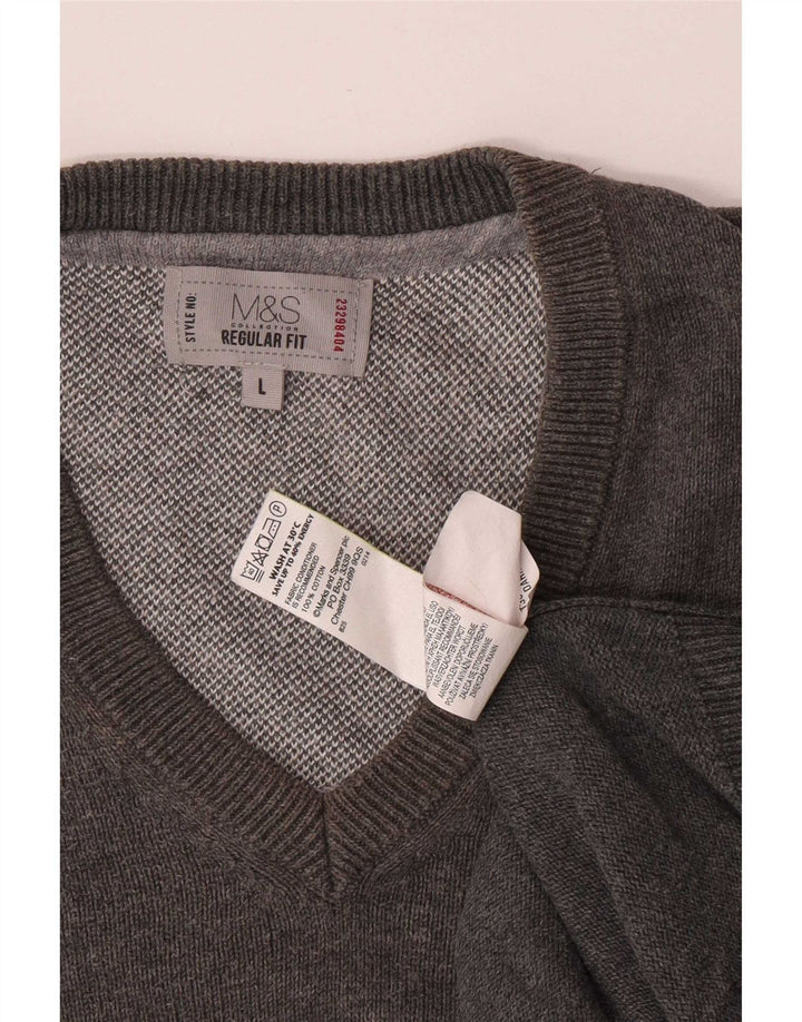 Marks & Spencer Herre Regular Fit Vest Tank Top Stor Grå Bomuld