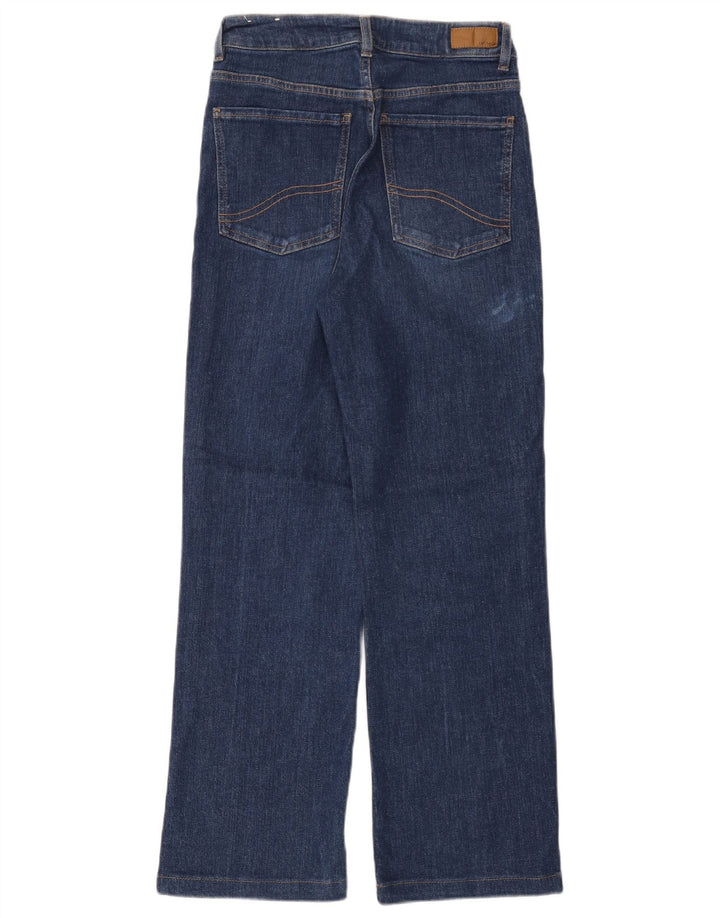 FAT FACE Dame Elise Jeans med brede ben UK 8 Small W28 L28 Navy Blue