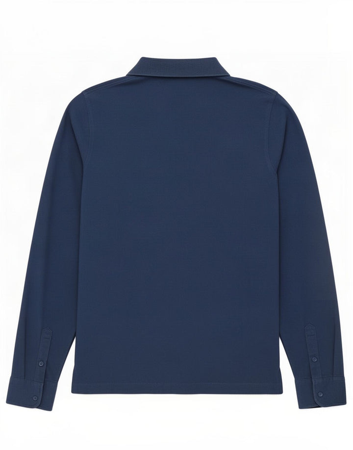 Sun68 Langærmet herre poloshirt Medium blå bomuld
