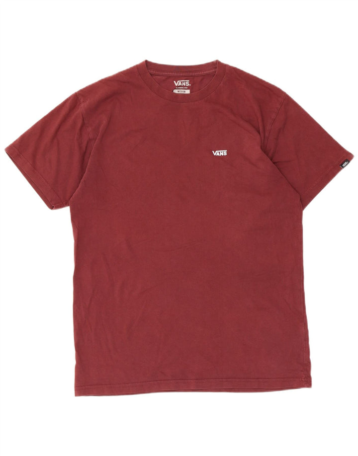 Vans Herre Classic Fit T-Shirt Top Medium Maroon Bomuld