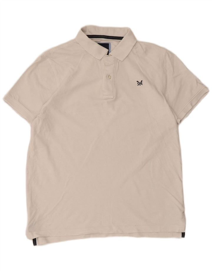Besætningstøj Herre poloshirt Stor hvid bomuld