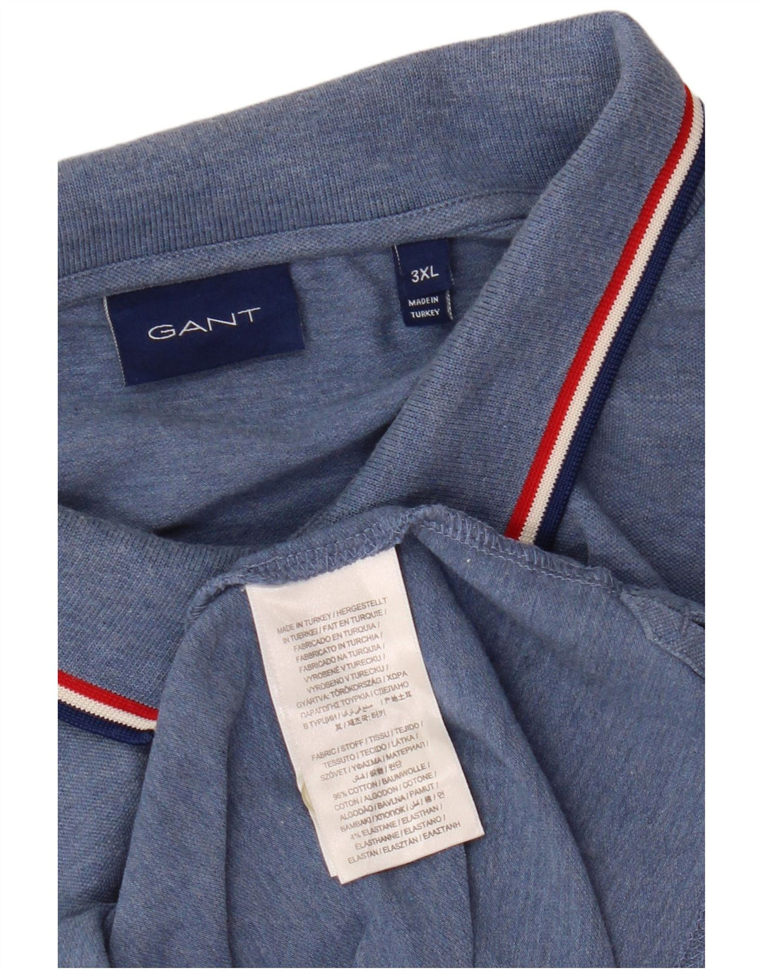 Gant herre poloshirt 3XL blå bomuld