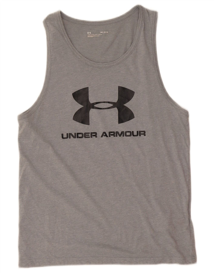 Under Armour Herre Grafisk Vest Top Medium Grå Bomuld