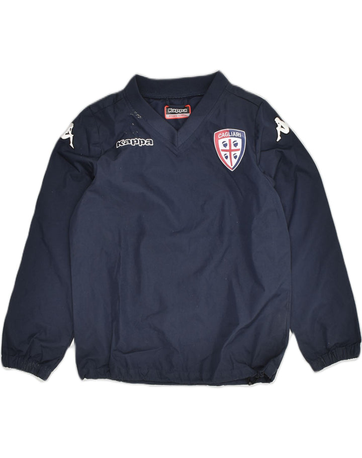 KAPPA Boys Pullover Tracksuit Top 7-8 Years Navy Blue Polyester | Vintage Kappa | Thrift | Second-Hand Kappa | Used Clothing | Messina Hembry 