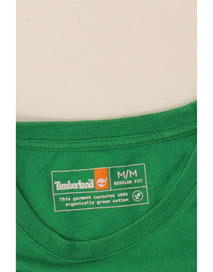 Timberland Herre Regular Fit grafisk T-shirt top mellemgrøn bomuld
