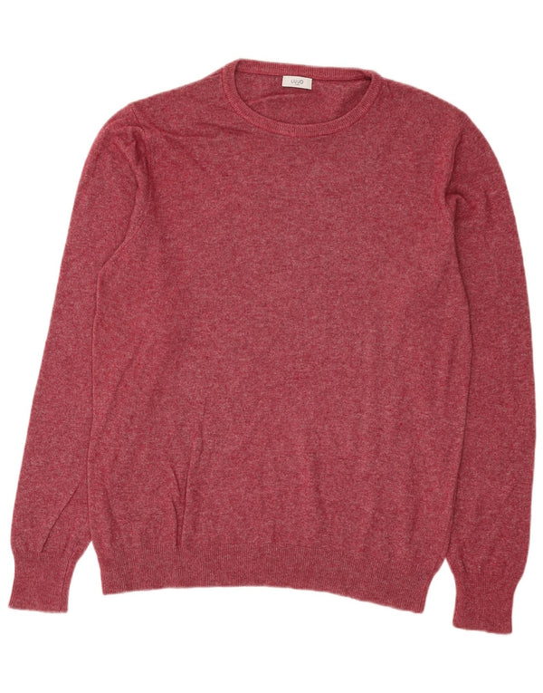 Liu Jo Herre sweater med rund hals XL Burgundy Flecked Viscose