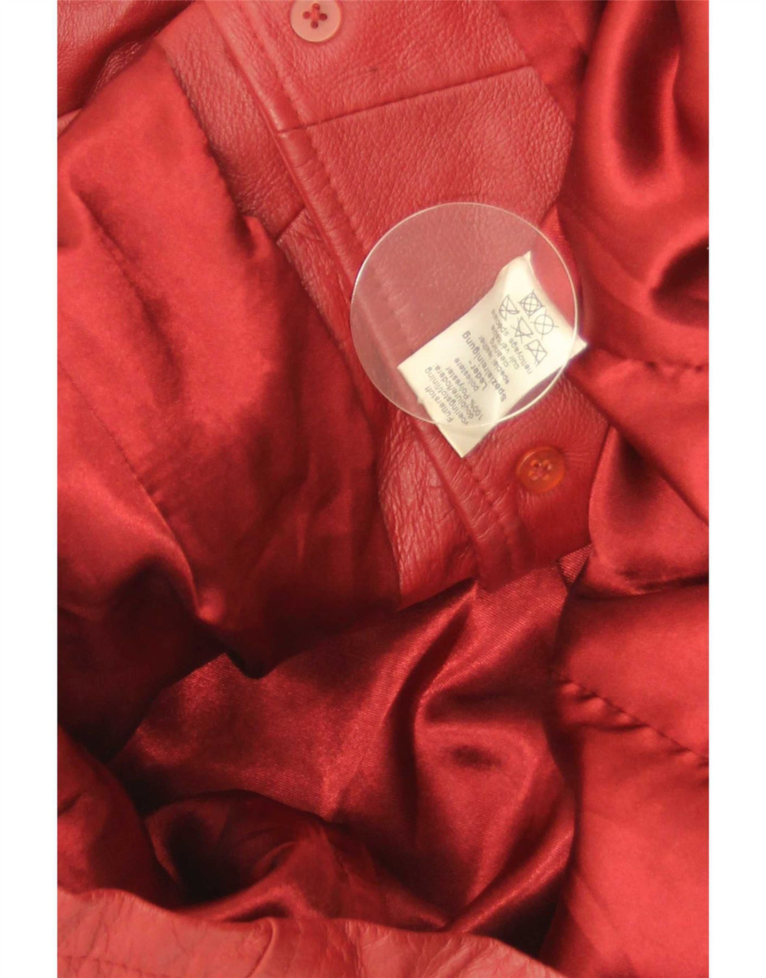 Vintage dame læder 4-knaps blazerjakke IT 44 Medium rødt læder