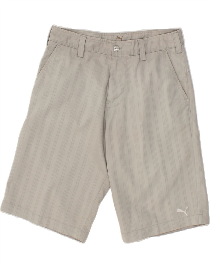 PUMA Mens Chino Shorts W30 Medium Grey Striped Cotton Vintage Puma and Second-Hand Puma from Messina Hembry 