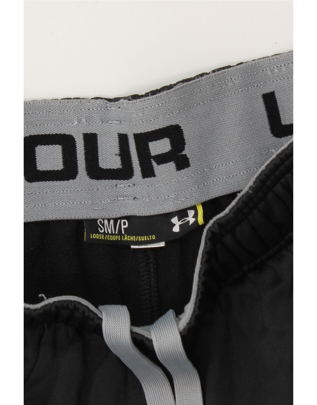 UNDER ARMOUR Grafisk træningsdragtsbukser til kvinder UK 8 Small Black