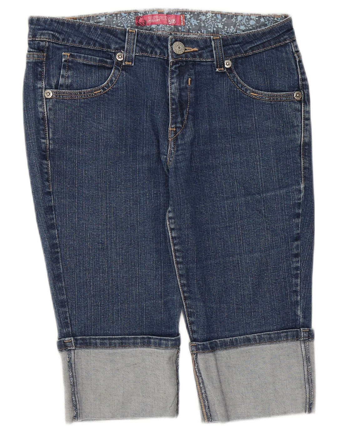 LEVI'S Womens 518 Bermuda Denim Shorts US 11 Large W32  Blue Cotton