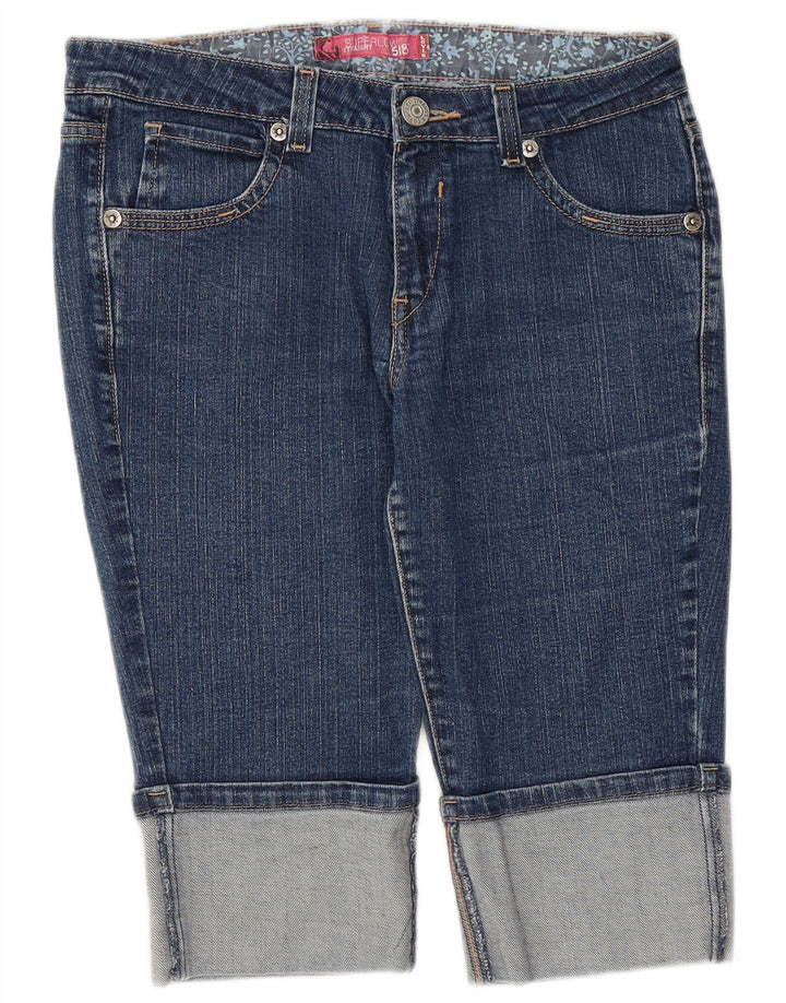 LEVI'S Womens 518 Bermuda Denim Shorts US 11 Large W32  Blue Cotton
