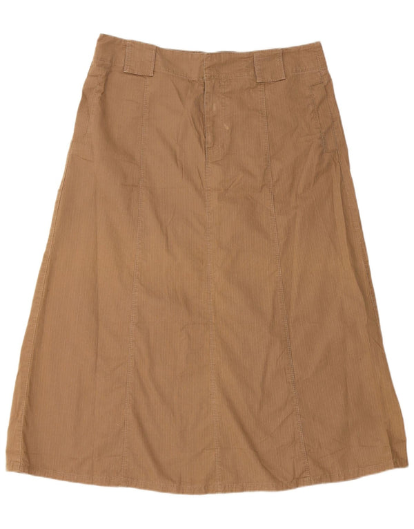 EDDIE BAUER Womens A-Line Skirt US 12 Large W32 Brown Cotton