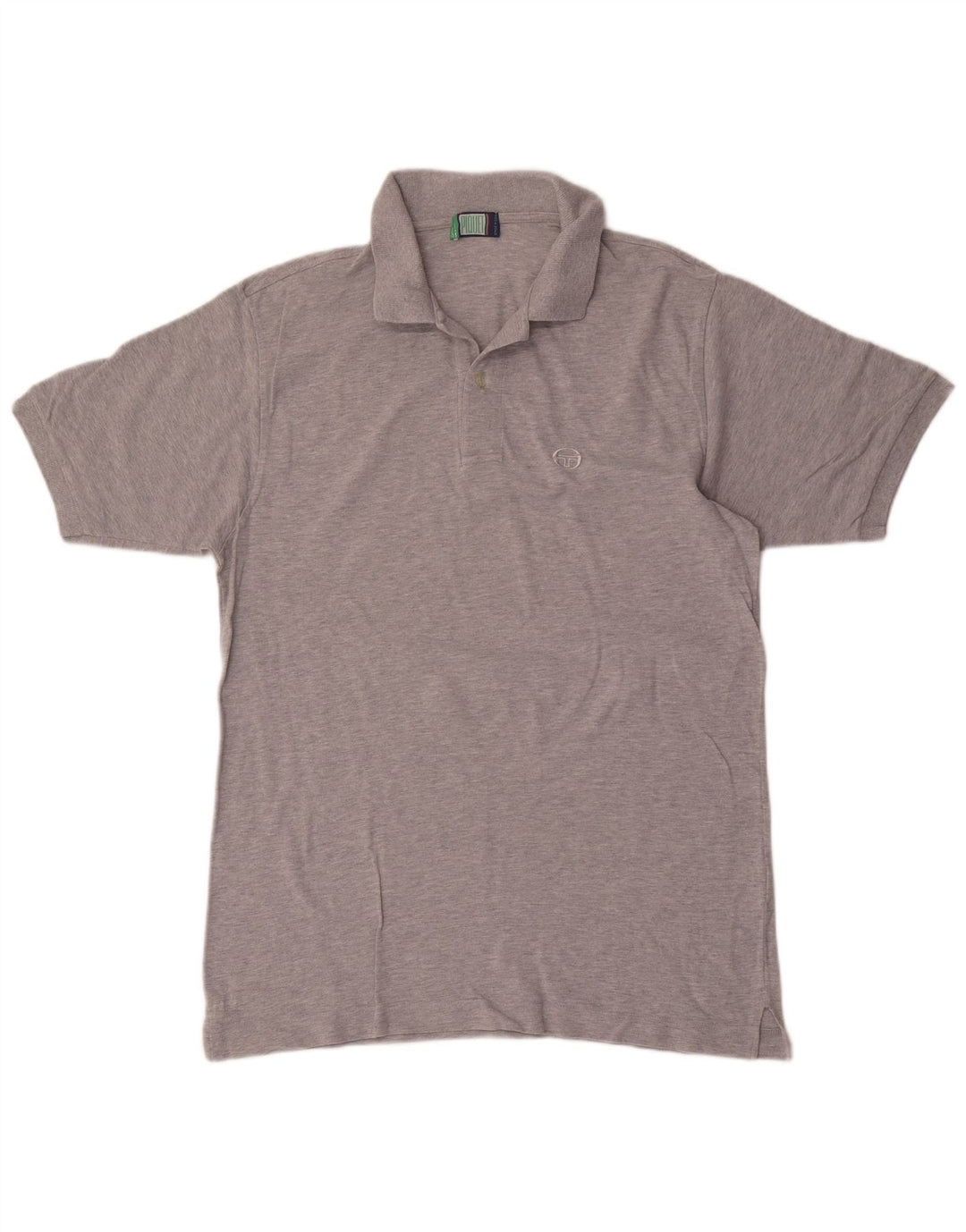 Sergio Tacchini Herre Polo Shirt IT 52 Stor Grå Bomuld