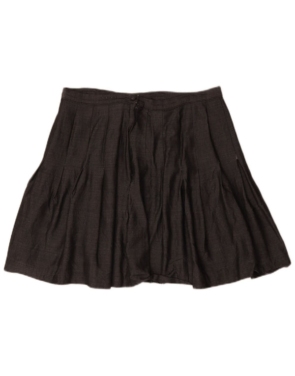 Marks & Spencer Kvinder plisseret A-line nederdel UK 18 XL W32 Grå Viscose
