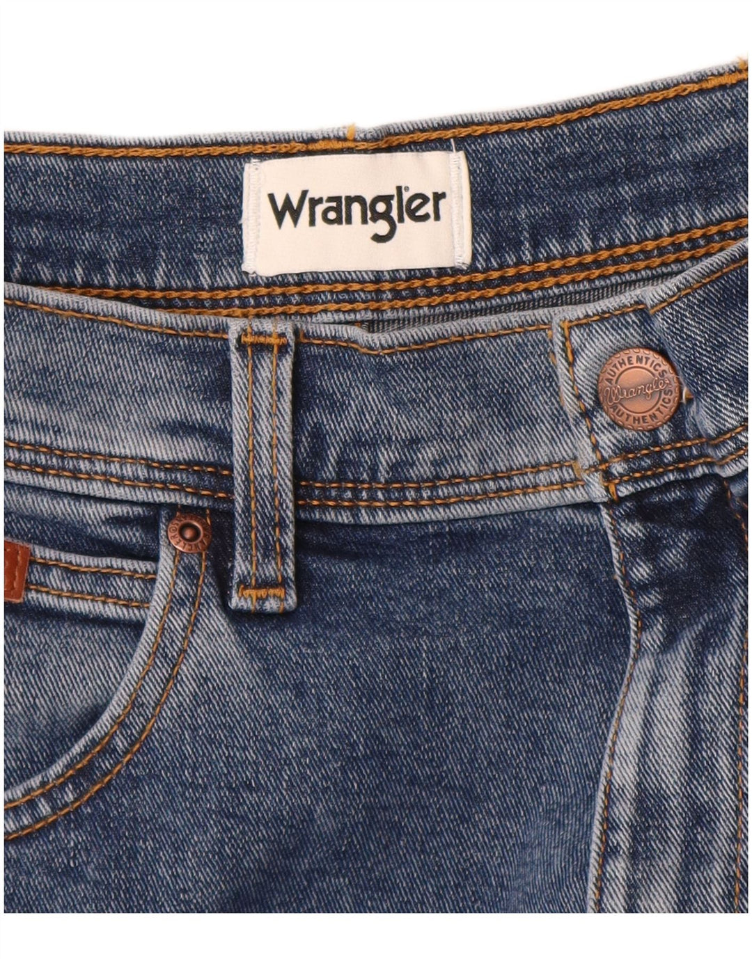 Wrangler Herre Texas Slim Jeans W32 L32 Blå Bomuld