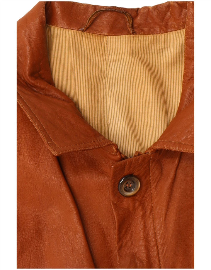 Vintage herre læderjakke UK 36 Lille brunt læder