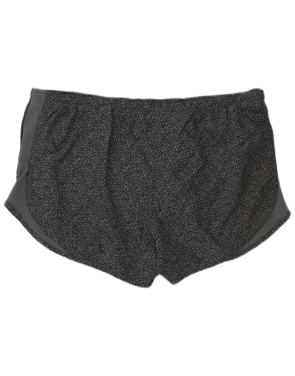 NIKE Dame Dri Fit Sportshorts UK 16 Large Grå Animal Print Polyester