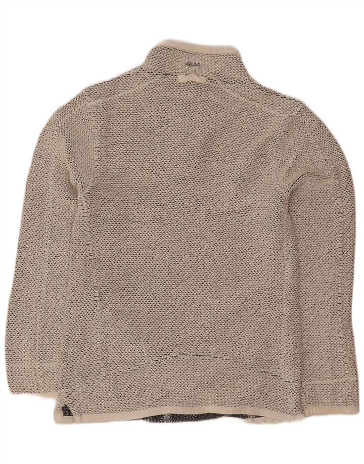Weird Fish Herre Zip Neck Sweatshirt Jumper lille grå bomuld