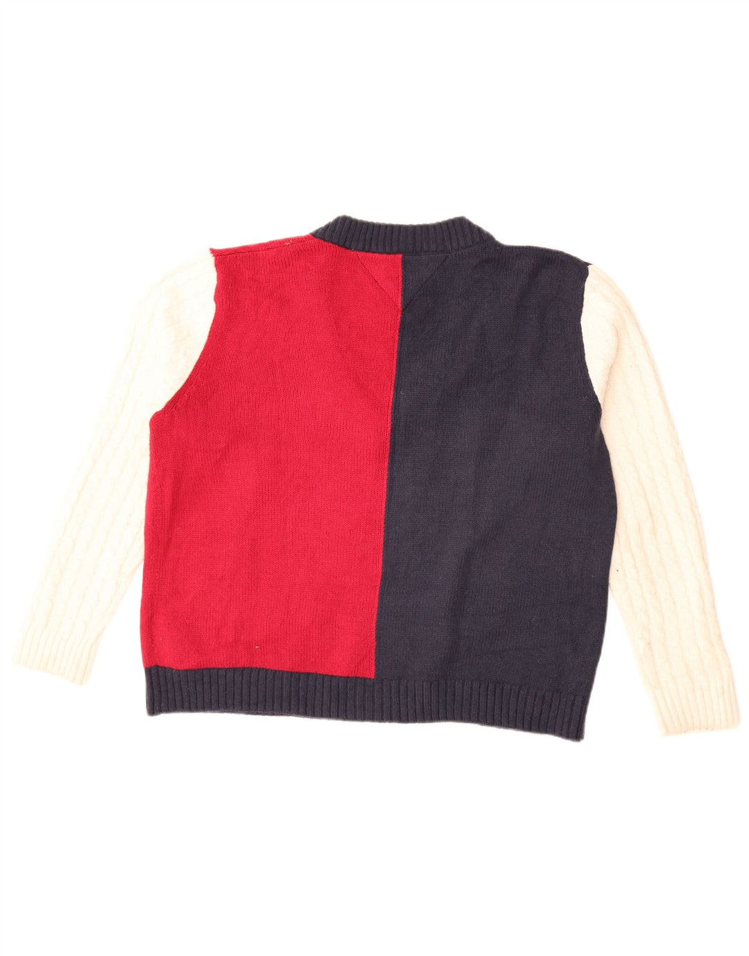 Tommy Hilfiger Dame Grafisk V-hals sweater UK 14 Medium Multicolou