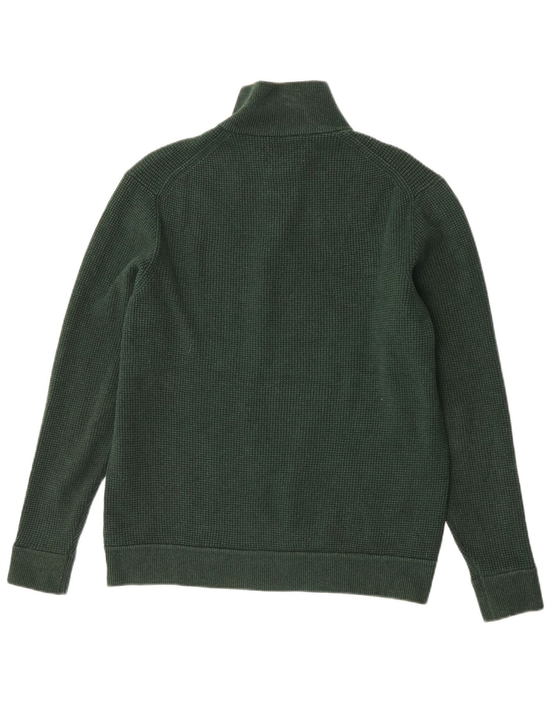 Marks & Spencer Herre Zip Neck Jumper Sweater Stor Grøn Polyester