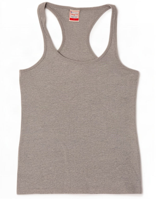 Champion Womens Heritage Fit Vest Top UK 14 Large Grå Bomuld