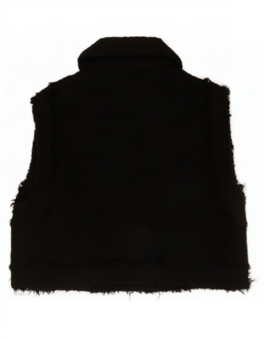 Zara Womens Crop Gilet UK 6 XS Sort Polyester