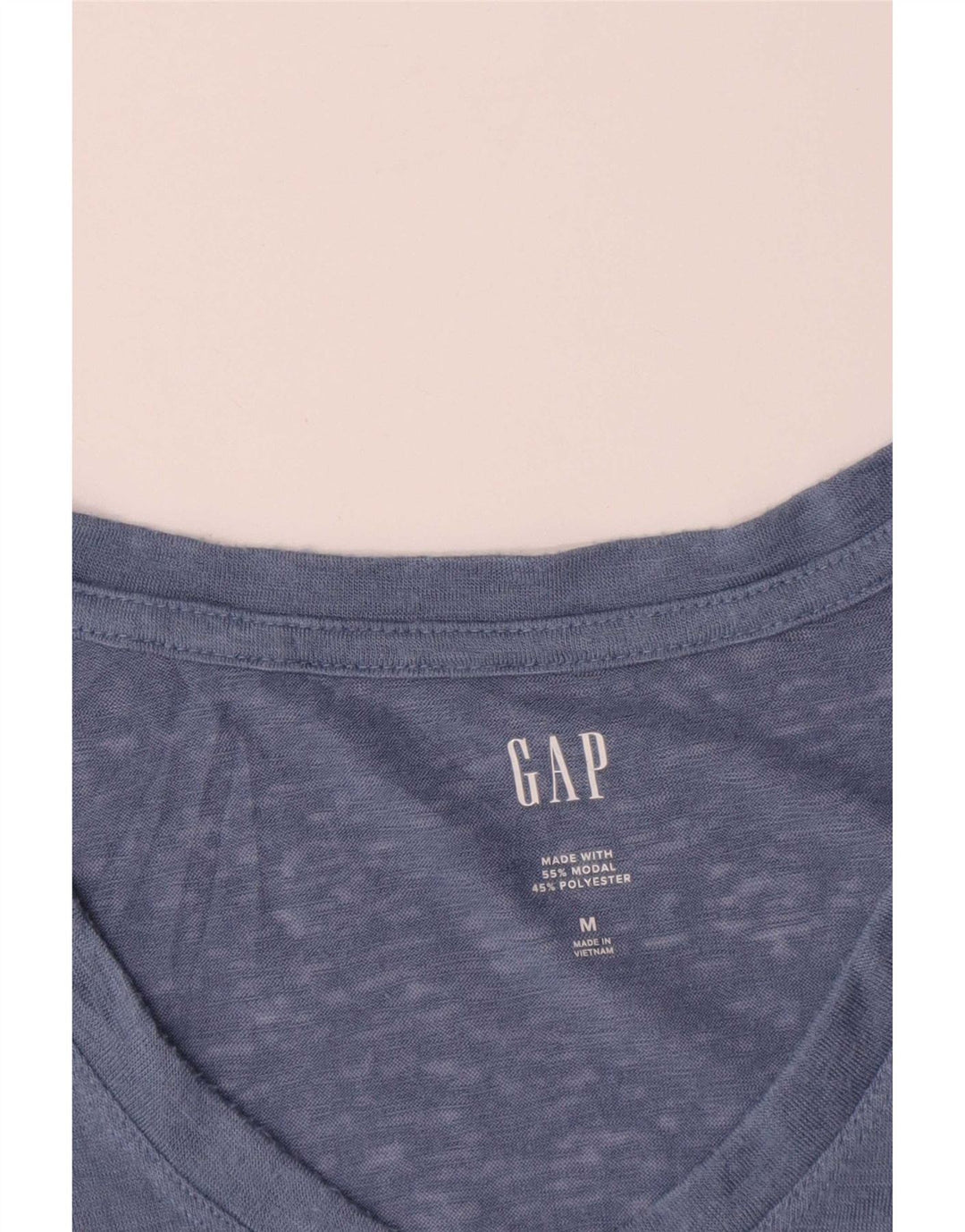Gap Dame T-Shirt Top UK 14 Medium Blue Modal