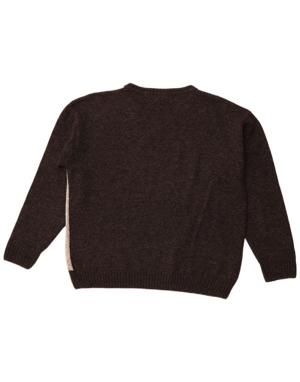 PIERRE CARDIN Herre V-hals sweater IT 58 2XL Grå Argyle/Diamant