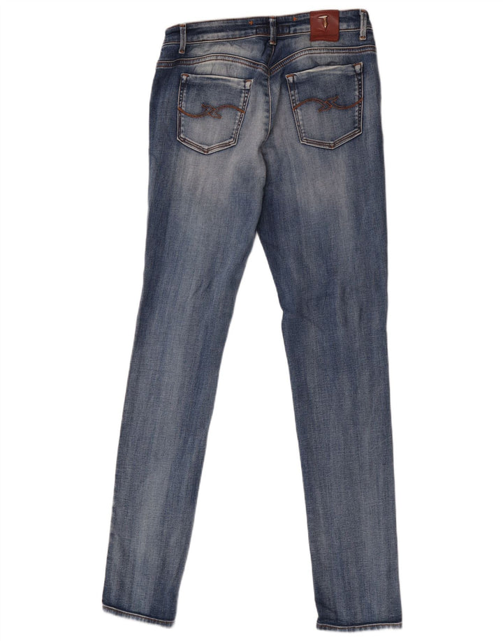Trussardi Dame Distressed Skinny Jeans W29 L32 Blå
