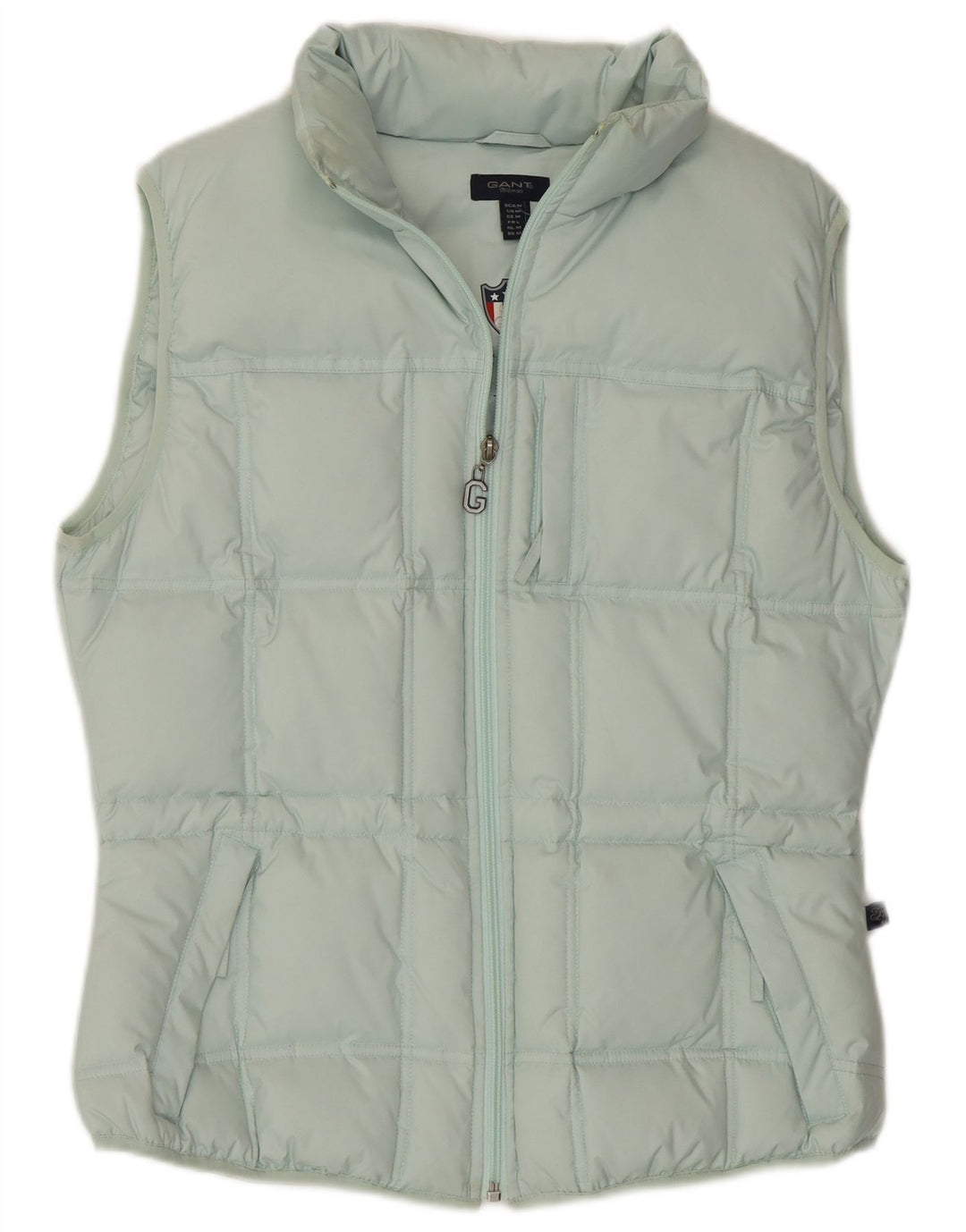 GANT Dame Polstret Gilet UK 14 Medium Turkis Polyester