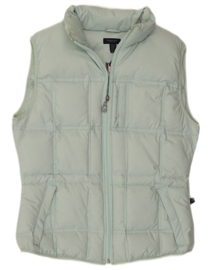 GANT Dame Polstret Gilet UK 14 Medium Turkis Polyester
