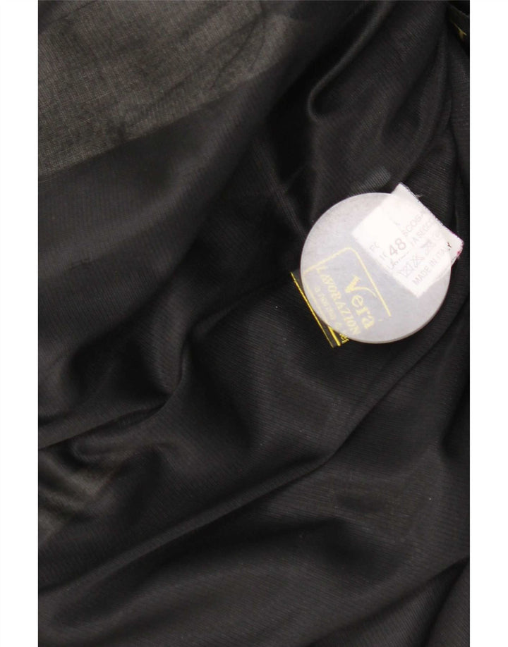 Vintage læderfrakke til kvinder IT 48 XL Sort