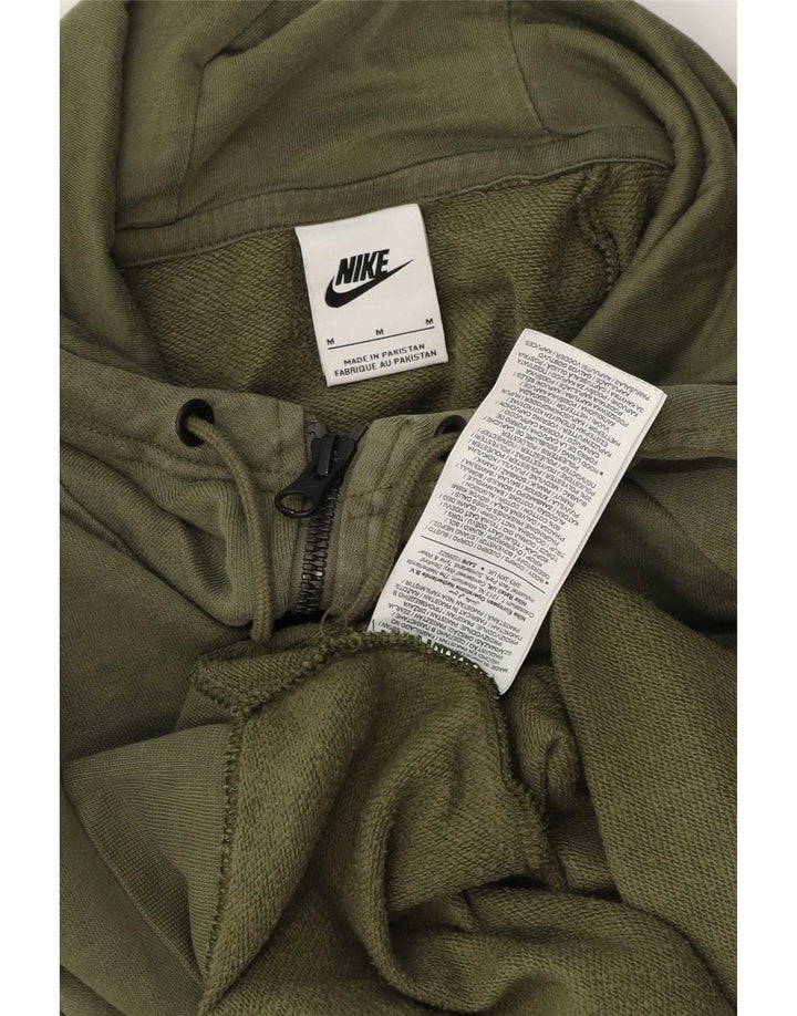 Nike hættetrøje med lynlås til mænd mellemgrøn bomuld