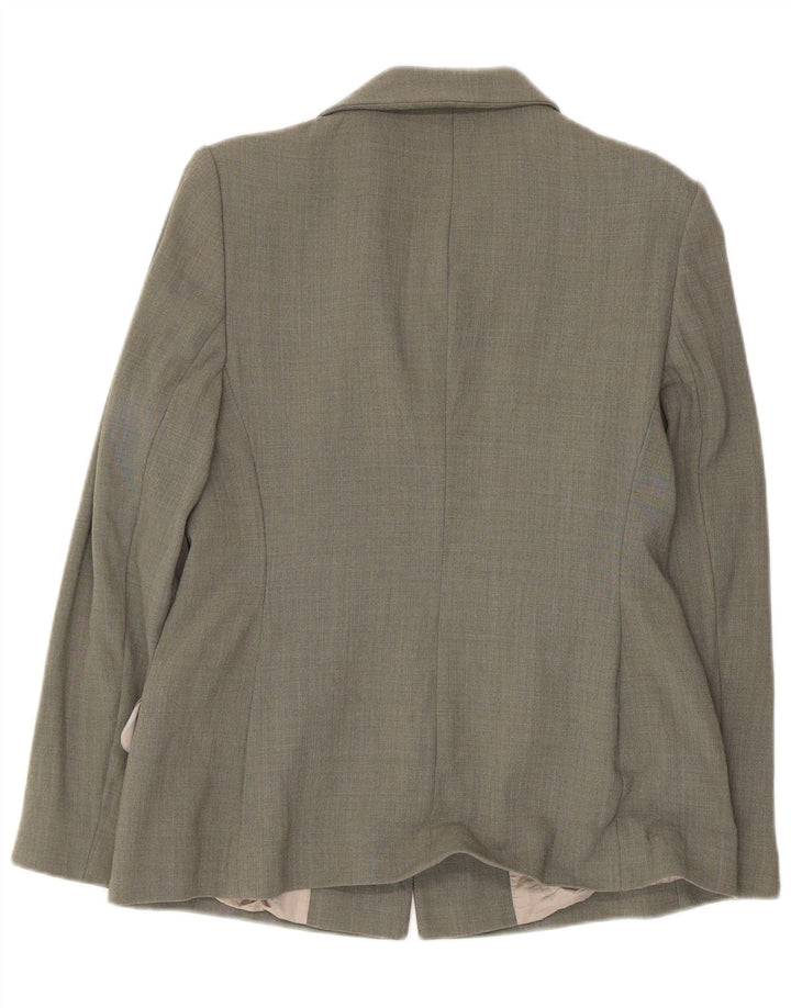 LAURA ASHLEY Womens 4 Button Blazer Jacket UK 14 Medium  Khaki Viscose