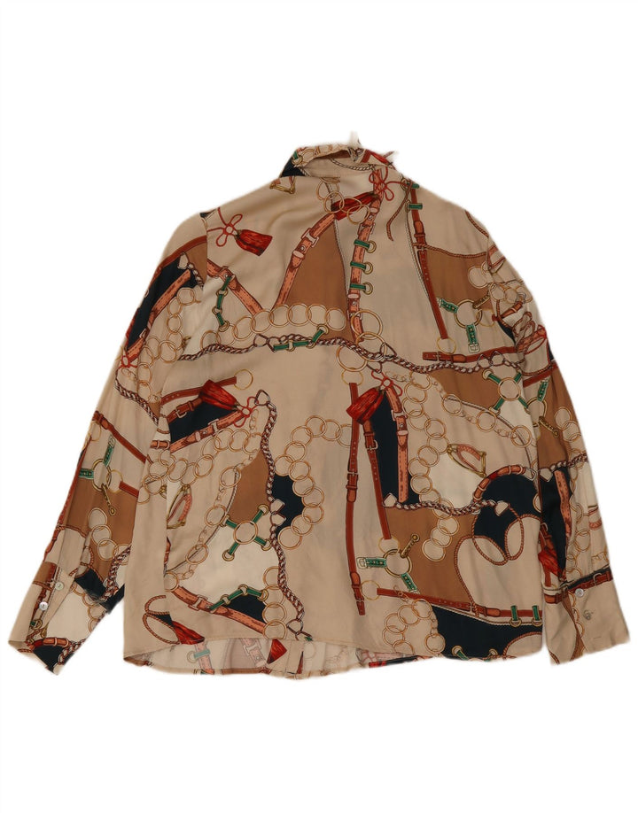Vicolo kvinders abstrakt mønster skjorte bluse UK 14 Medium Multicolored