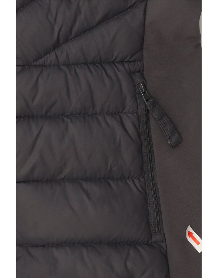 HOLLISTER Polstret hættejakke til kvinder UK 10 Lille grå nylon